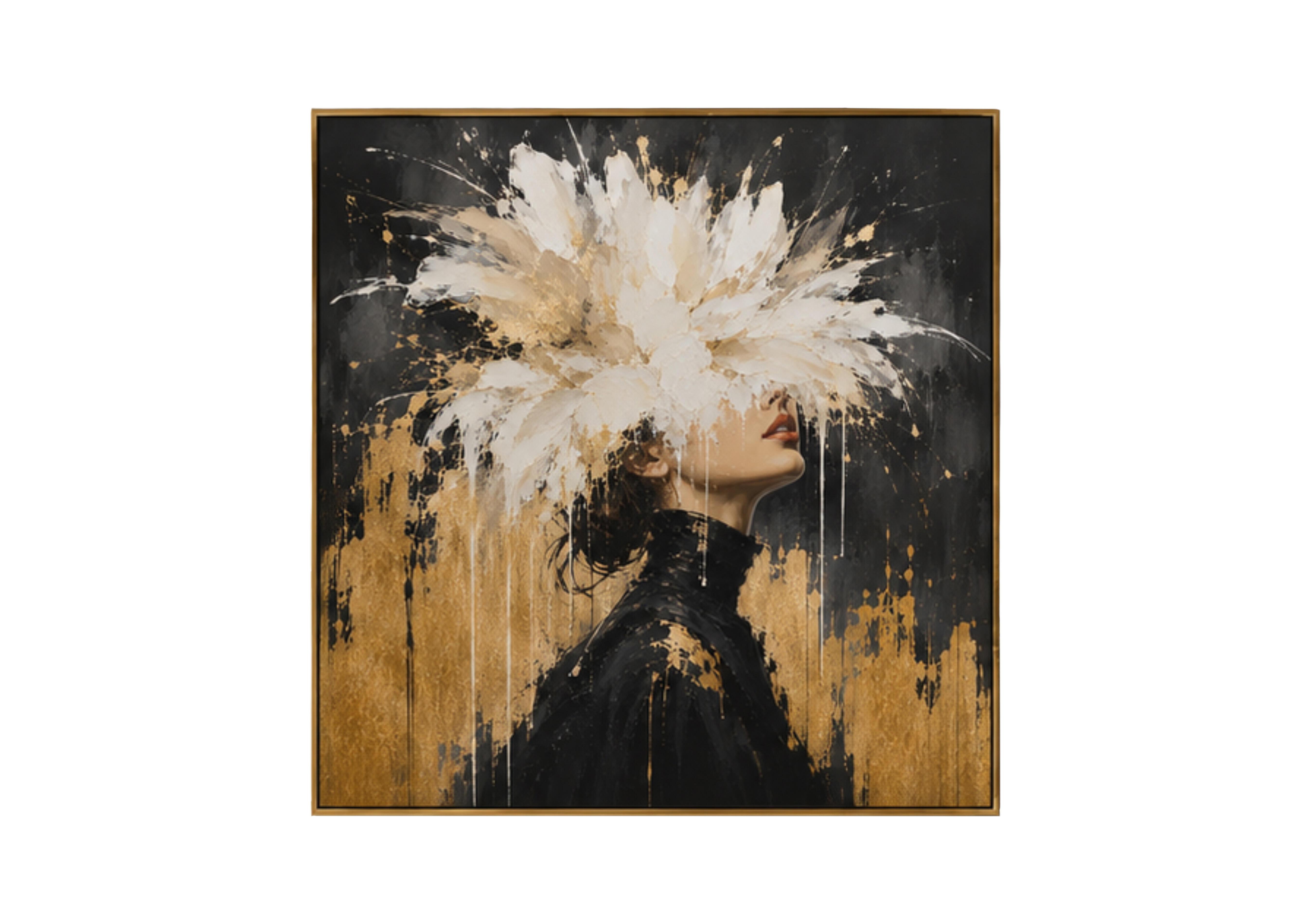 Gilded Awakening 1 Square Framed Canvas in  on Furniture Village