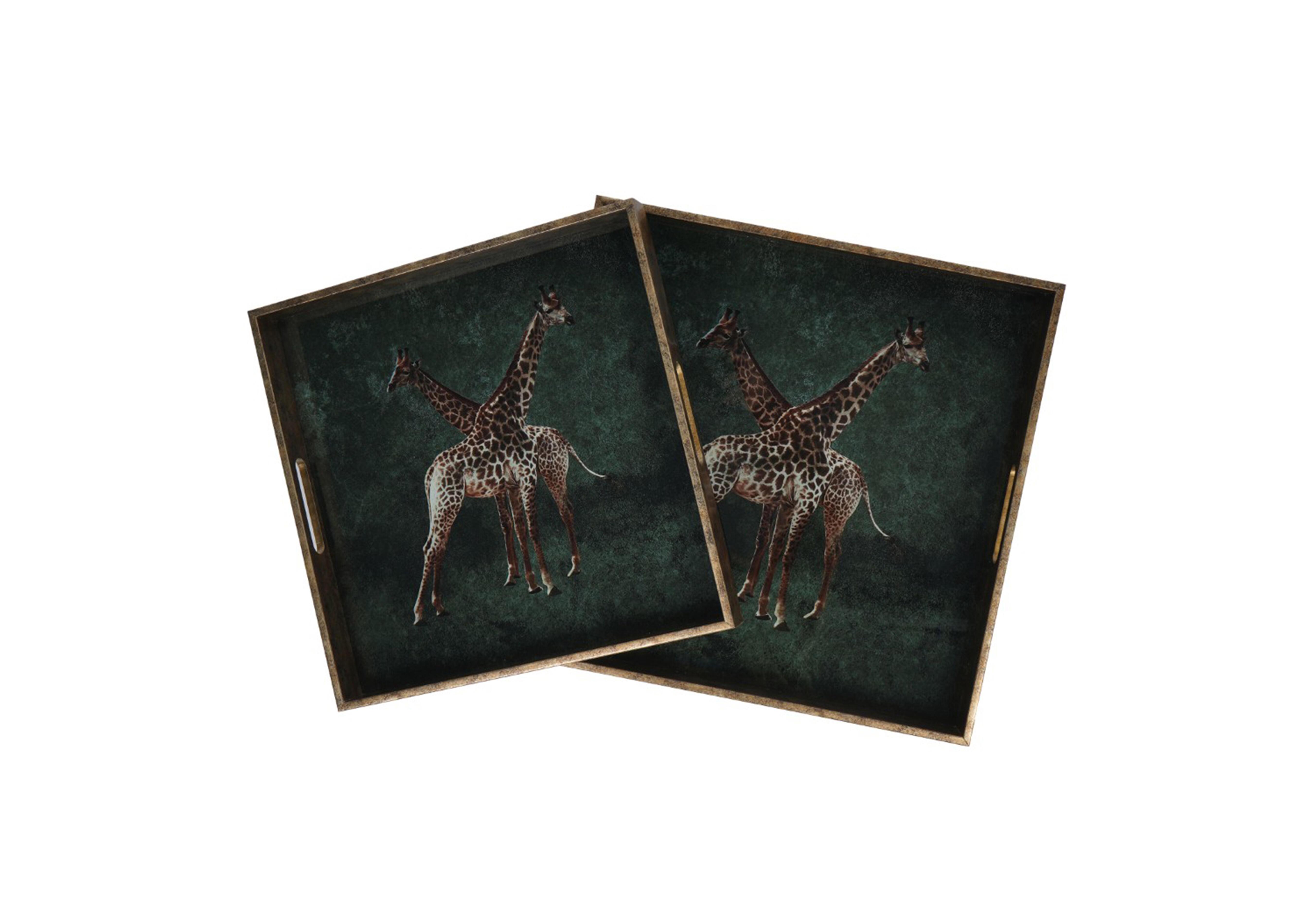 Giraffe Decorative Set of 2 Nesting Trays in  on Furniture Village