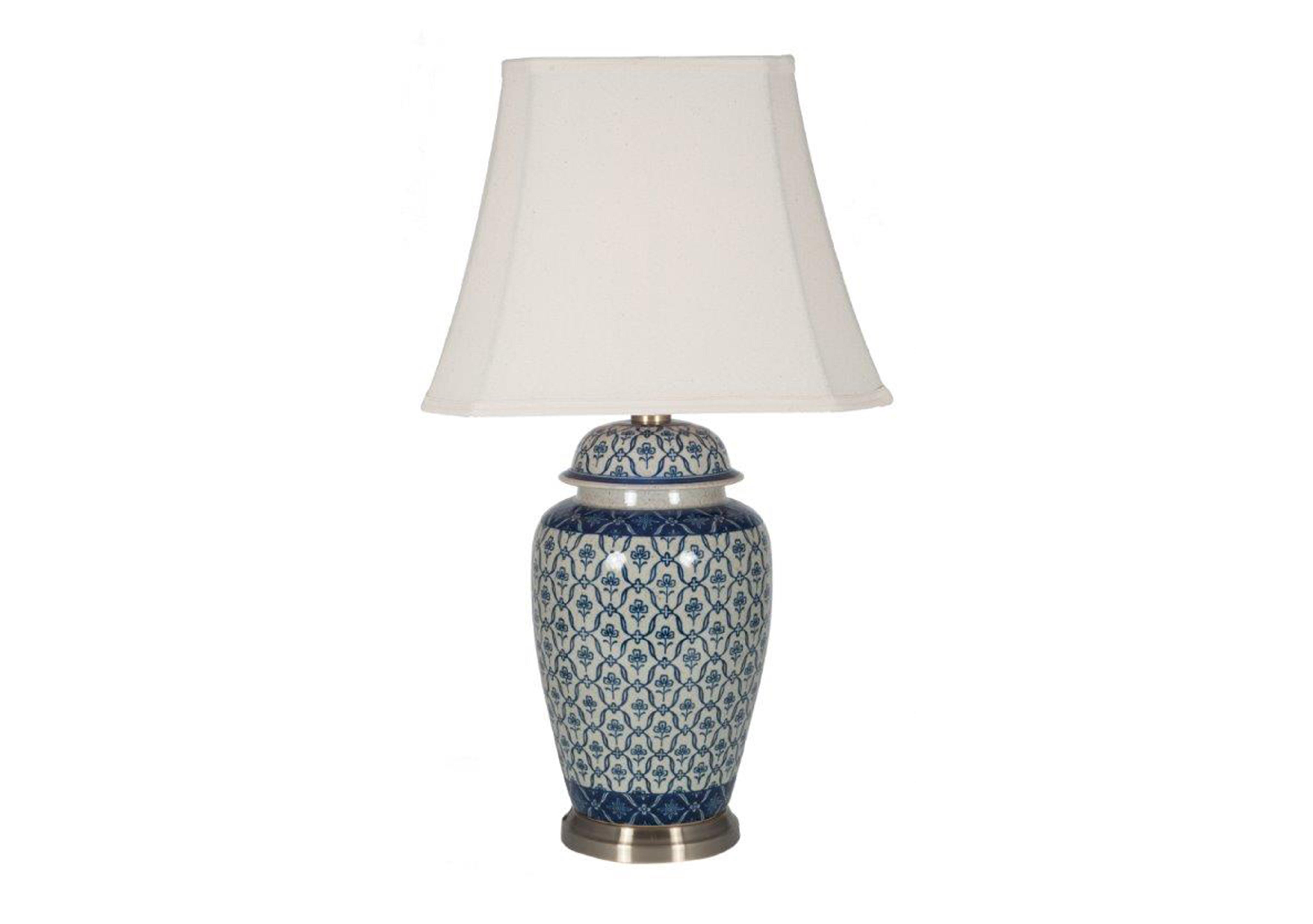 Porcelain Ginger Jar Table Lamp in  on Furniture Village