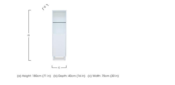 Glacier Right Hand Facing 1 Door Curio Cabinet in  on Furniture Village
