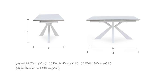 Glacier Large Extending Dining Table in  on Furniture Village