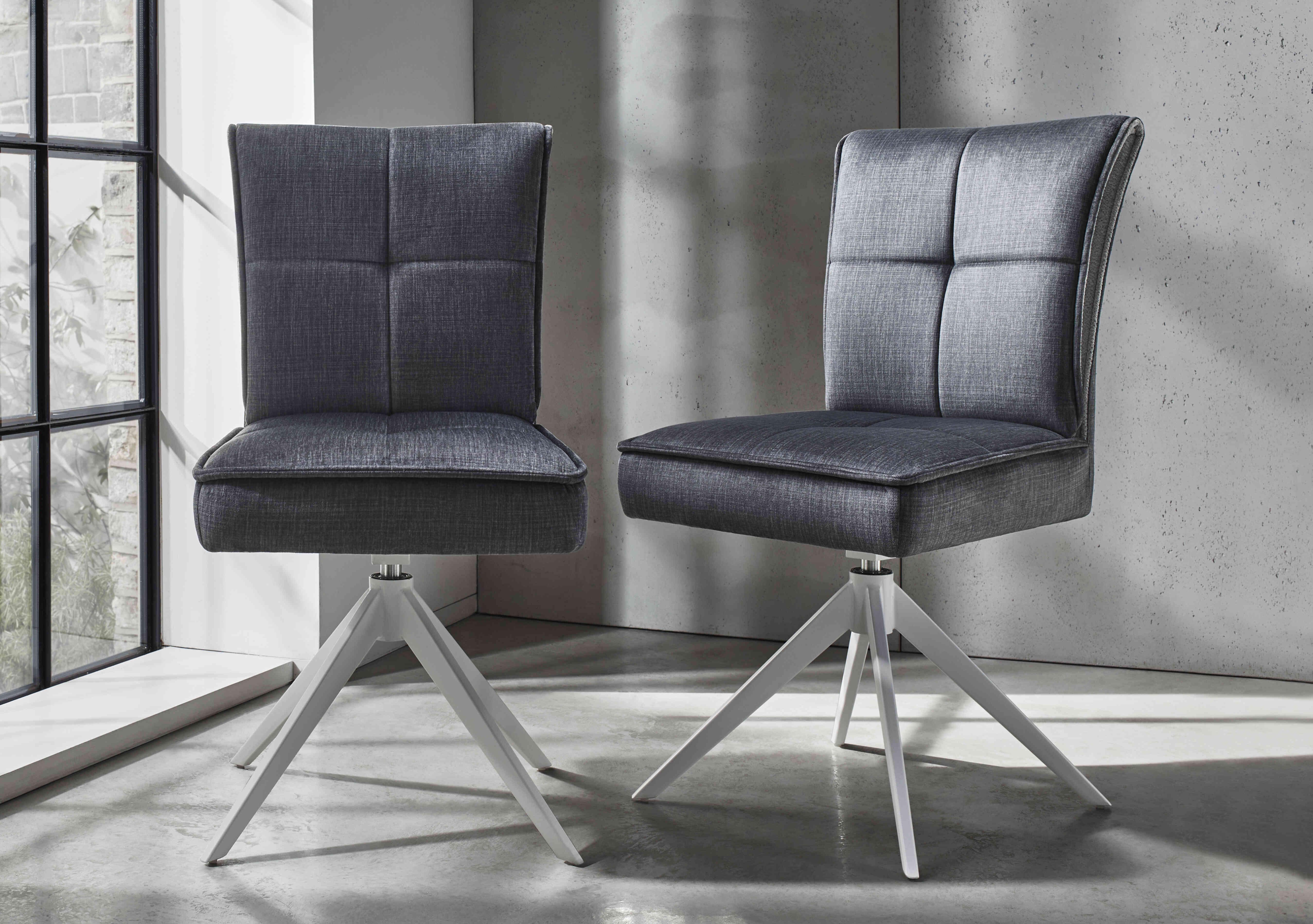 Glacier Pair of Swivel Dining Chairs in  on Furniture Village