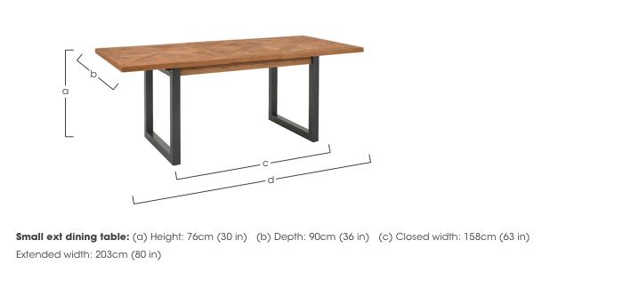Globe Small Extending Dining Table in  on Furniture Village