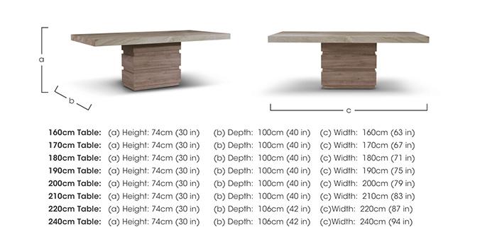 Goya Rectangular Dining Table with a Deep Edge in  on Furniture Village