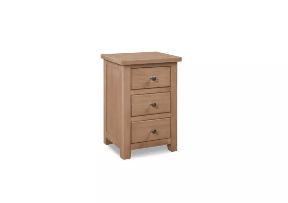 Grace Oak 3 Drawer Bedside Cabinet Furniture Village