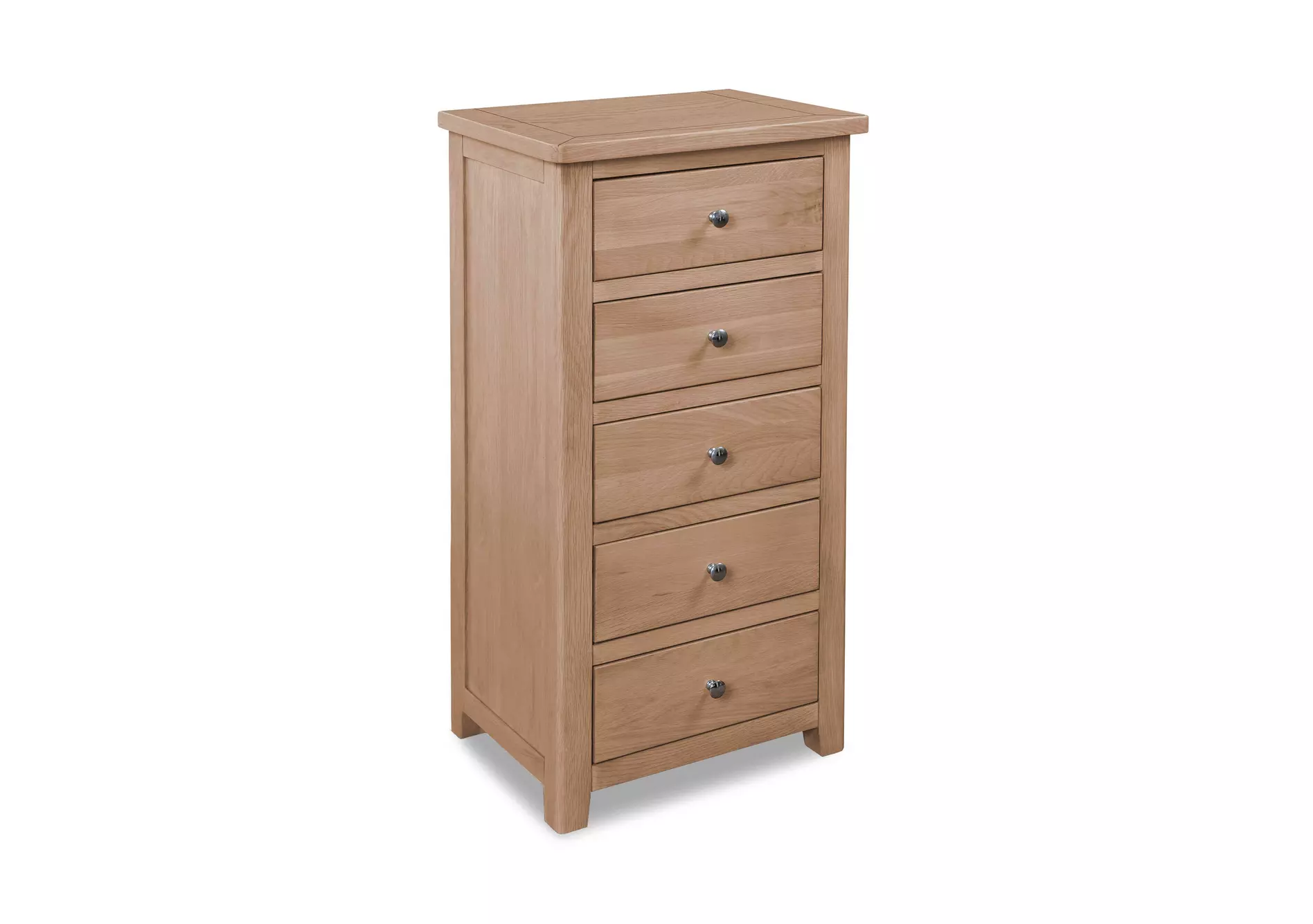 Grace Oak 5 Drawer Narrow Chest