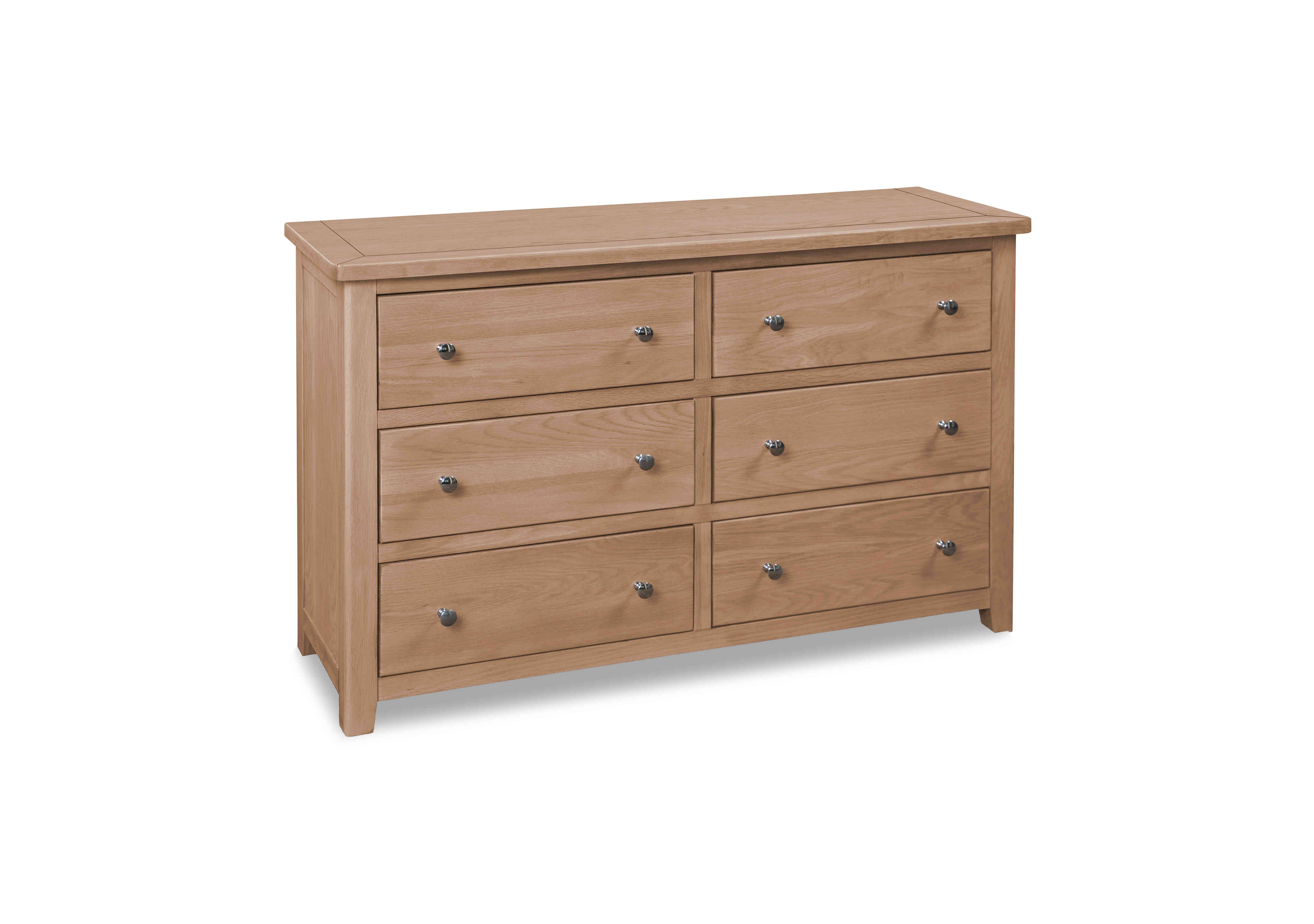 Grace Oak 6 Drawer Wide Chest in  on Furniture Village