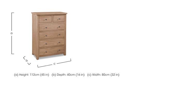 Grace Oak 2+4 Drawer Chest in  on Furniture Village