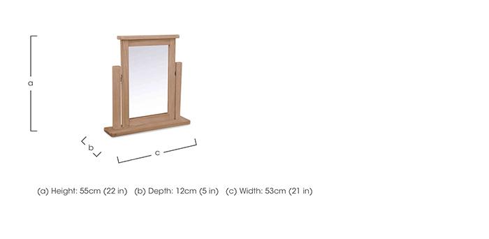 Grace Oak Dressing Table Mirror in  on Furniture Village