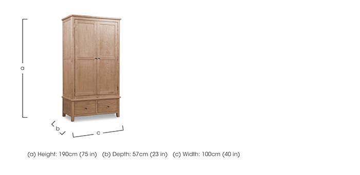 Grace Oak Gents Wardrobe in  on Furniture Village