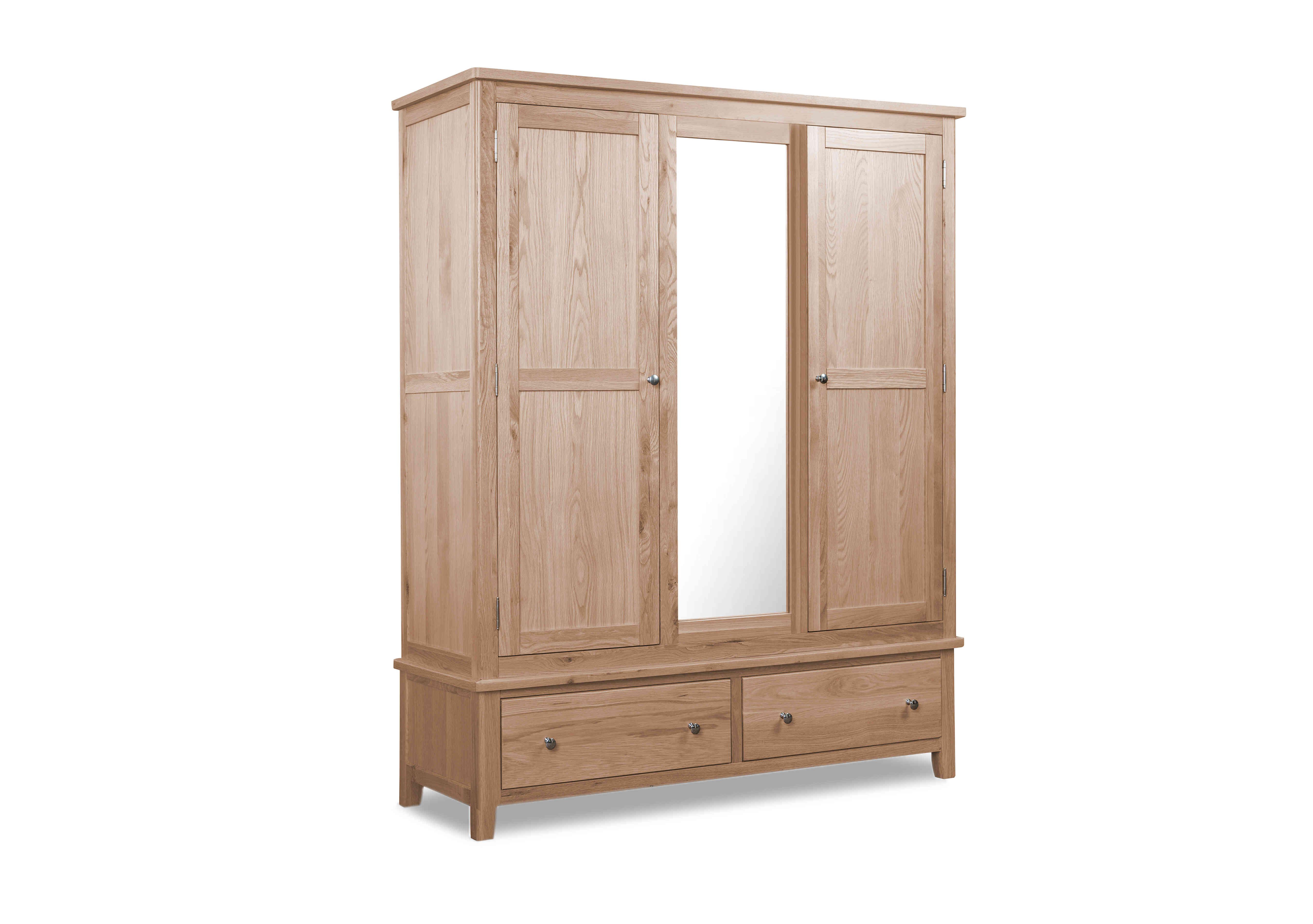 Grace Oak Triple Wardrobe in  on Furniture Village