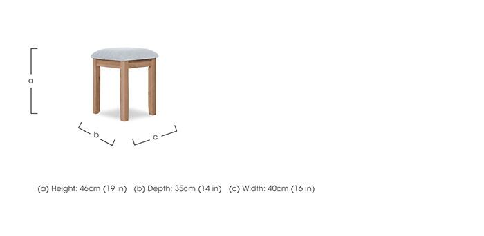 Grace Oak Dressing Table Stool in  on Furniture Village