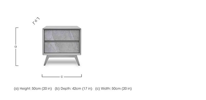 Grigio 2 Drawer Bedside Cabinet in  on Furniture Village