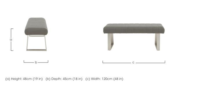 Grigio Small Standard Dining Bench in  on Furniture Village