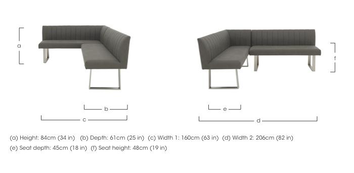 Grigio Left-Hand Facing Corner Dining Bench in  on Furniture Village
