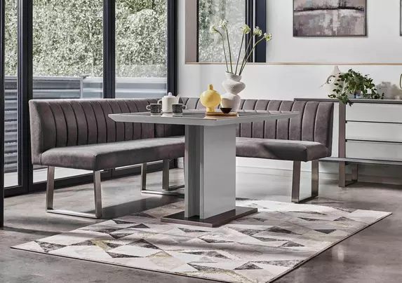Grigio Left Hand Facing Corner Dining Bench Furniture Village