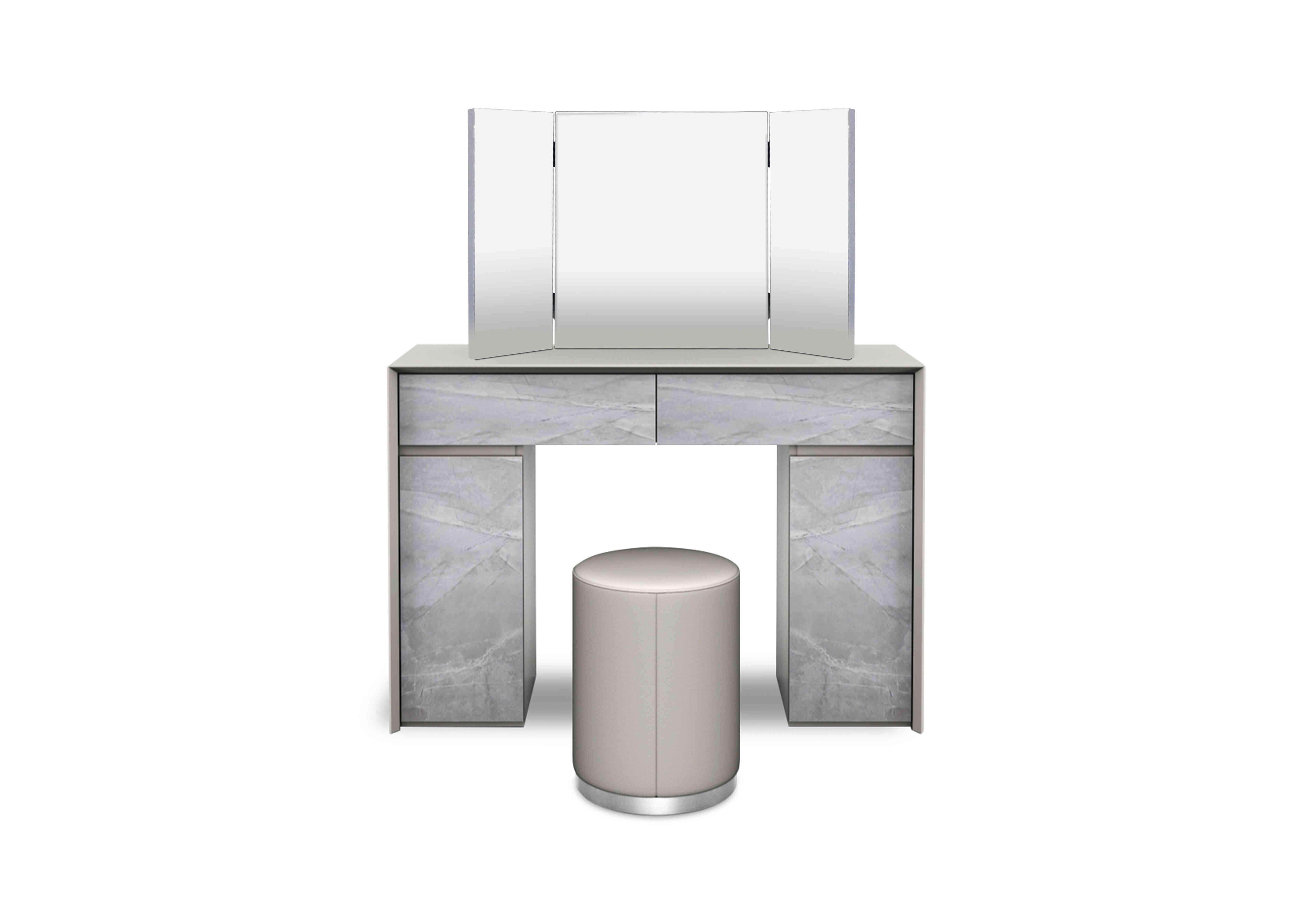 Grigio Dressing Table with Stool and Mirror in  on Furniture Village