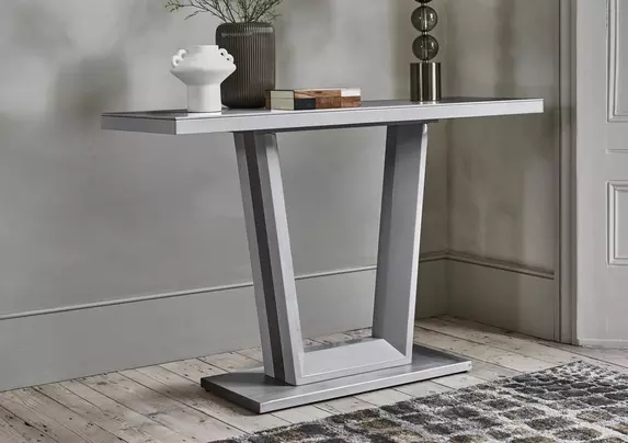 Grey high gloss console table online