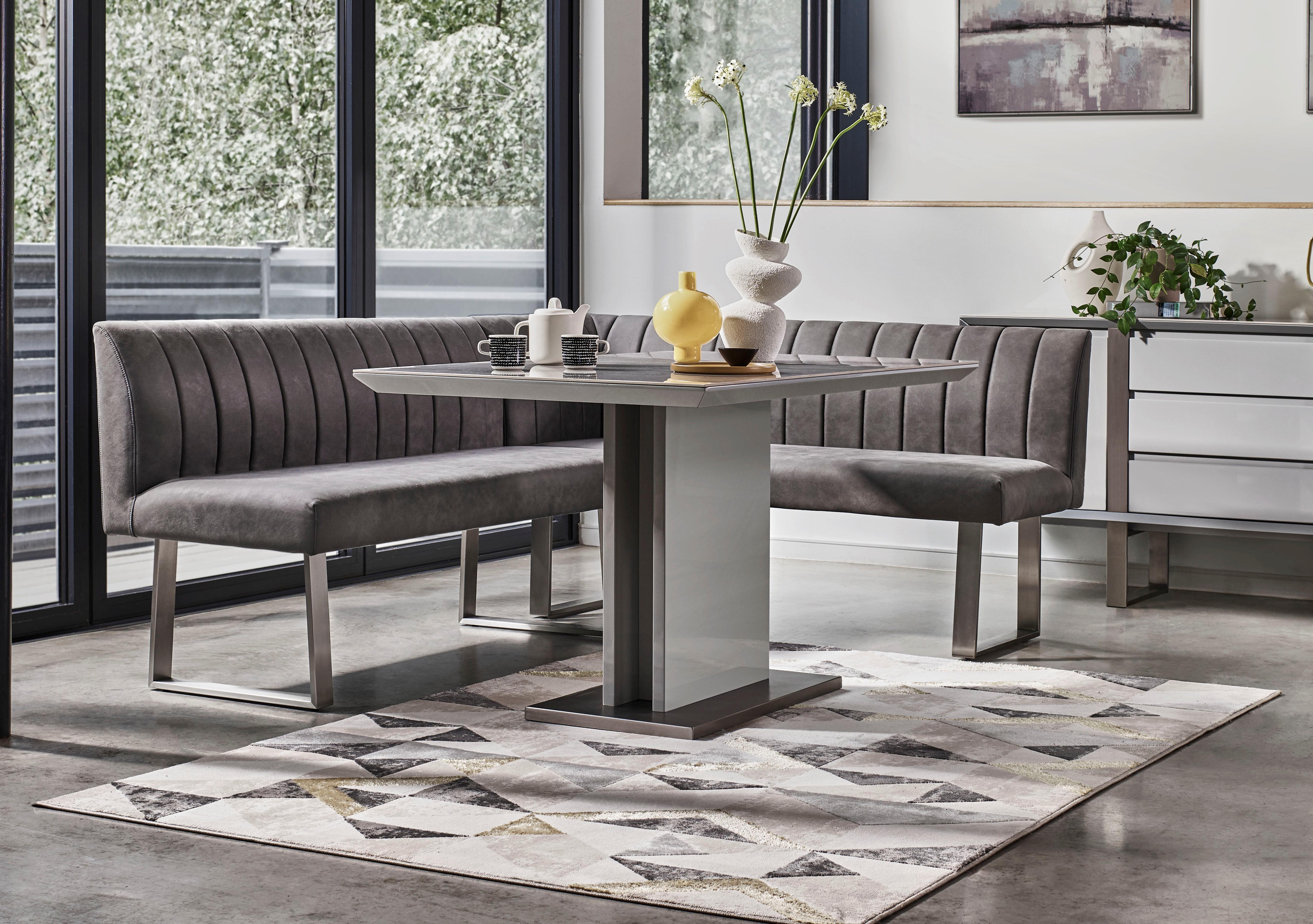 Grigio Fixed Dining Table and Right-Hand Facing Corner Bench Dining Set in  on Furniture Village