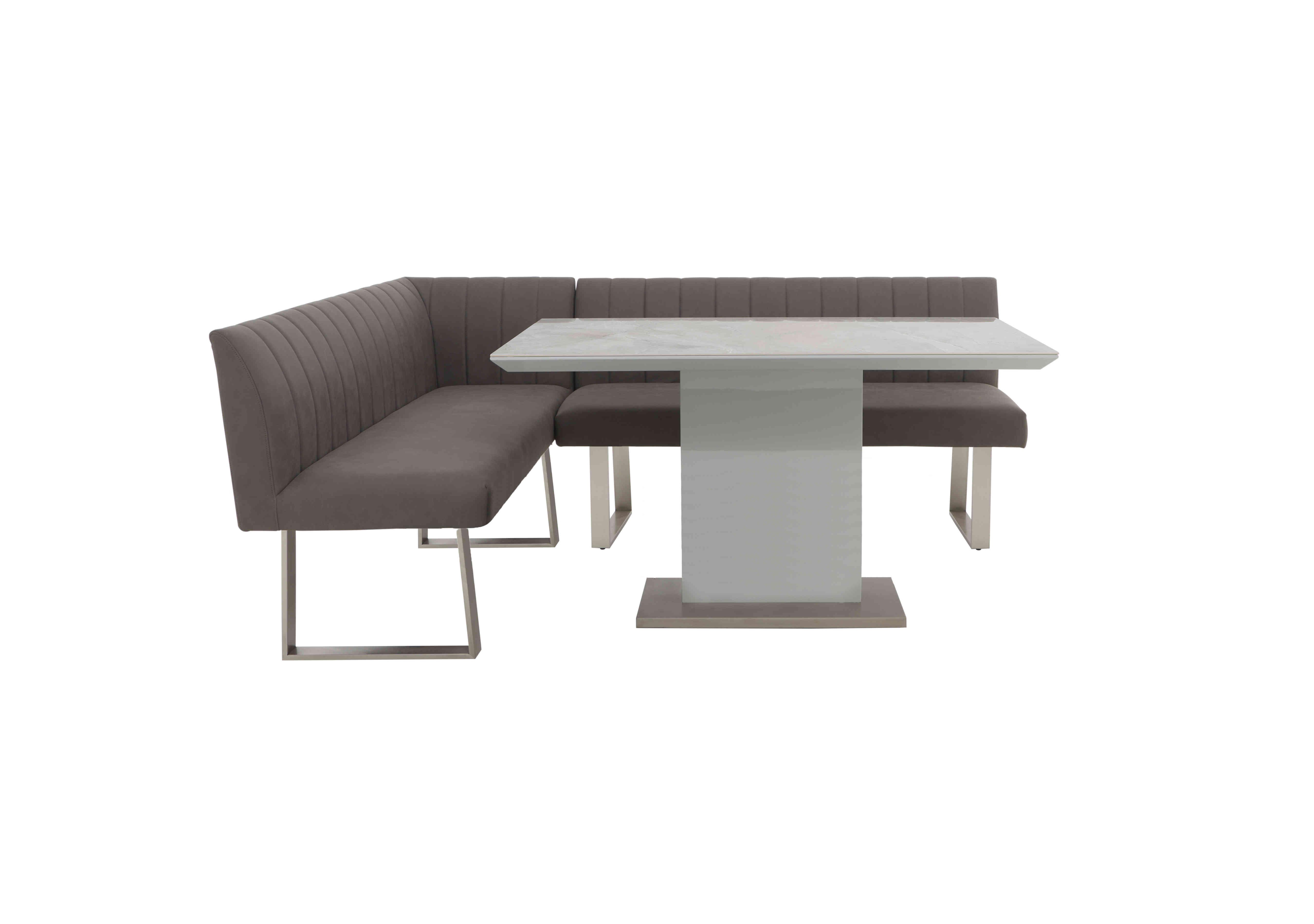 Grigio Fixed Dining Table and Left-Hand Facing Corner Bench Dining Set in  on Furniture Village