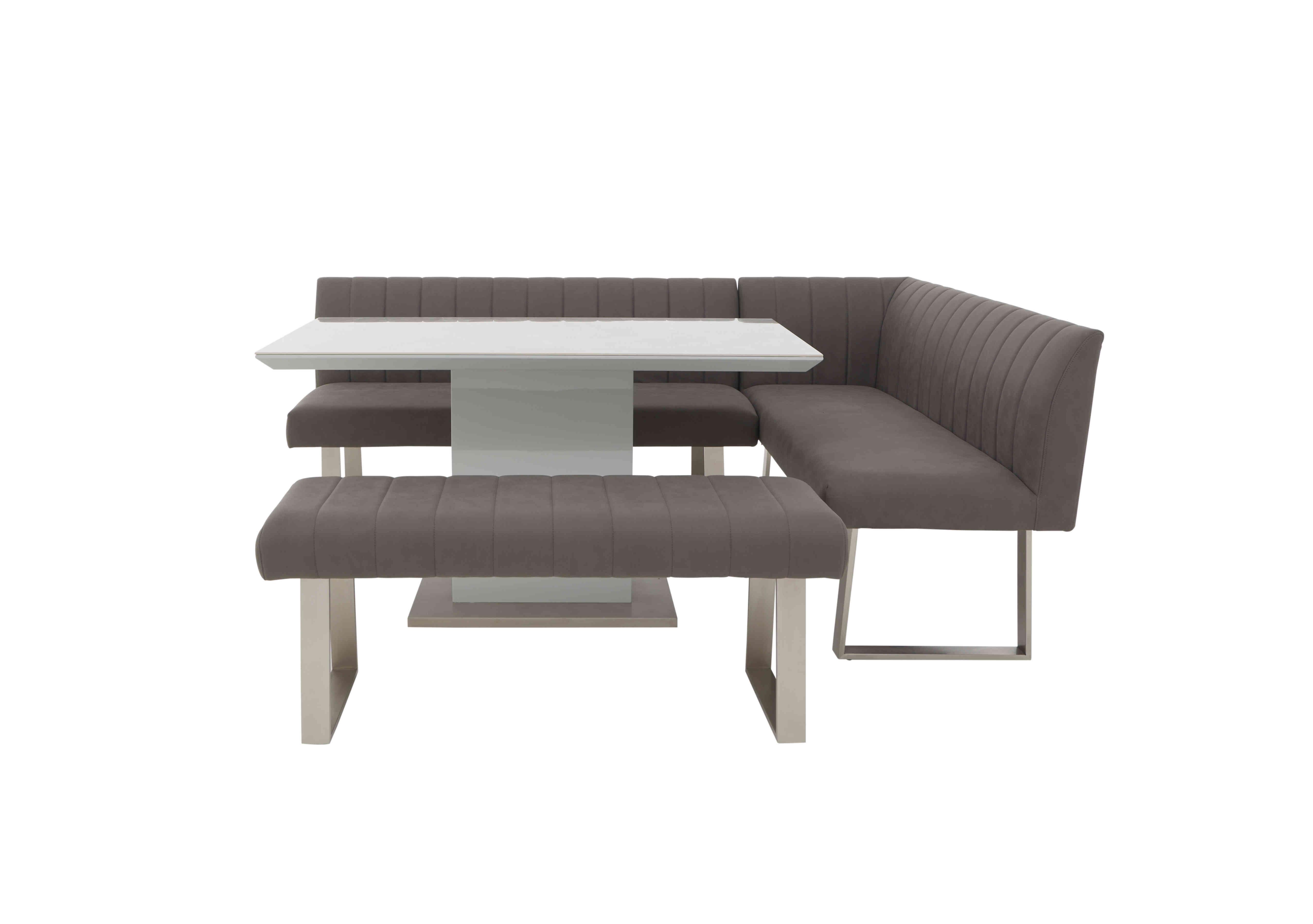 Grigio Fixed Dining Table, Right-Hand Facing Corner Bench and Small Standard Bench Dining Set in  on Furniture Village