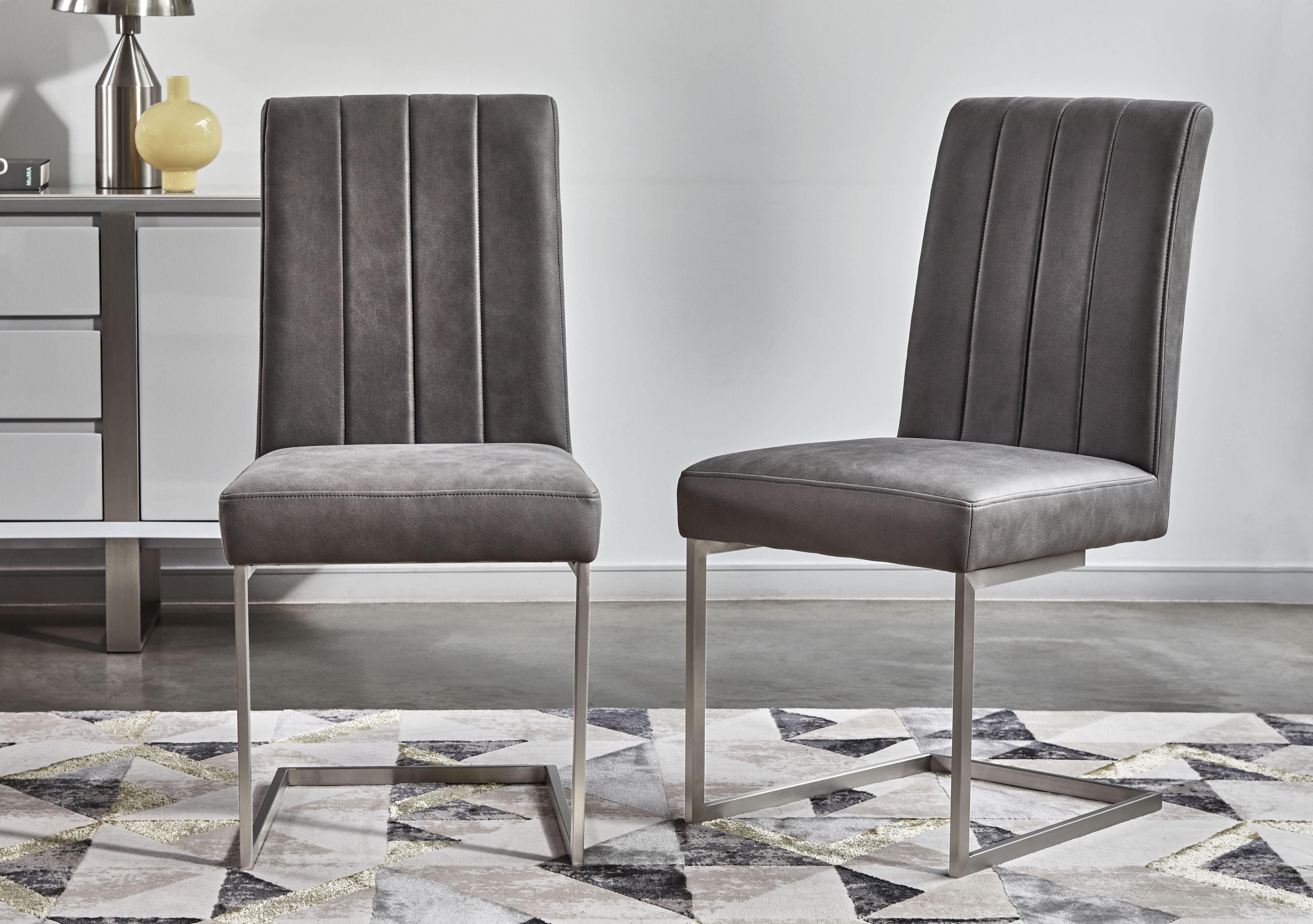 Grigio Pair of Dining Chairs in  on Furniture Village