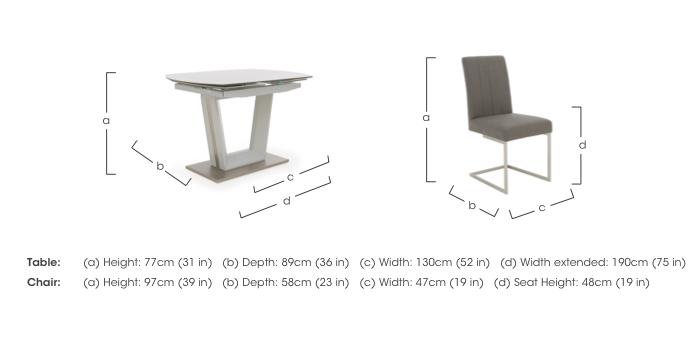 Grigio Swivel Dining Table with 6 Fixed Dining Chairs in  on Furniture Village