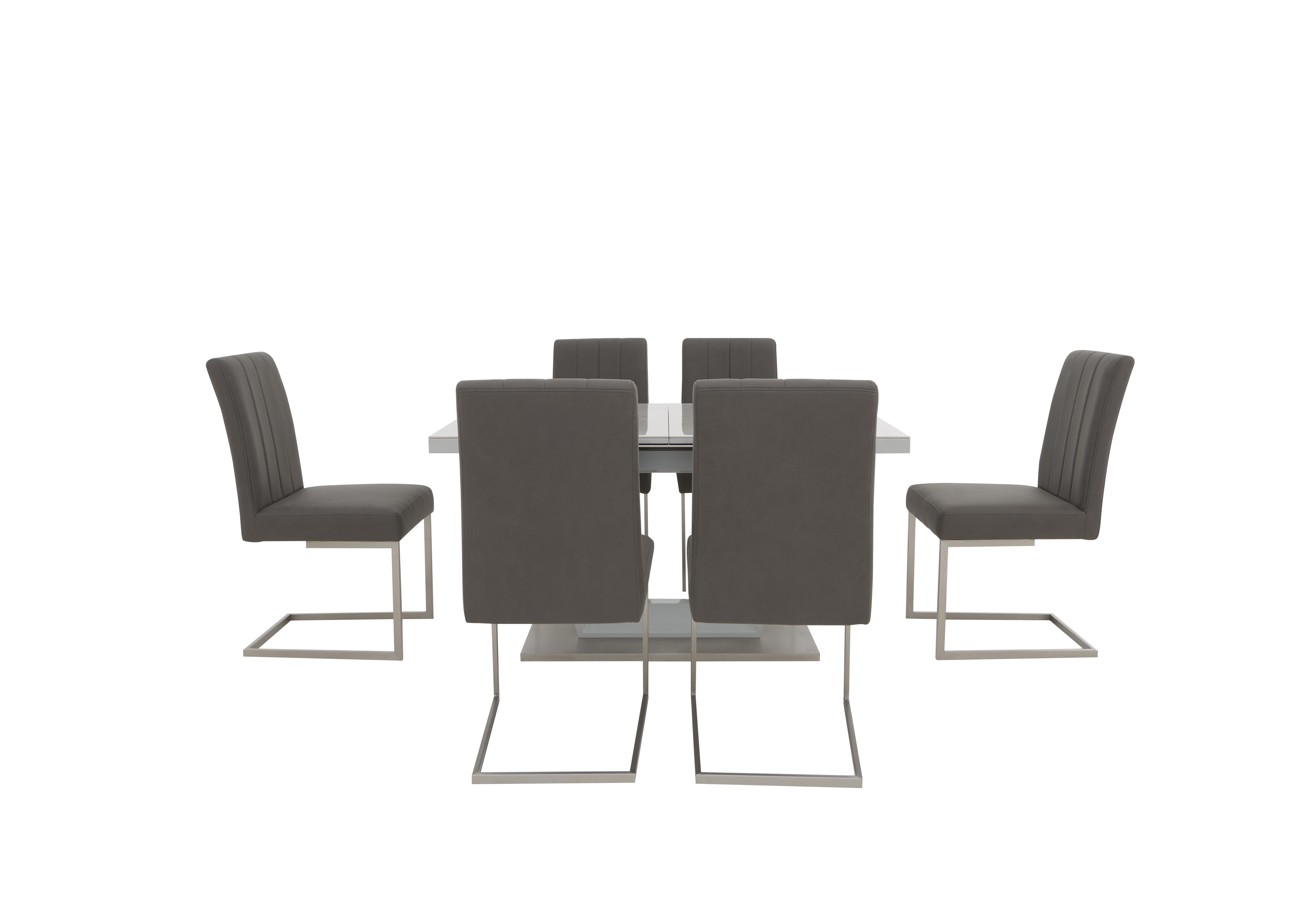 Grigio Small Extending Dining Table and 6 Dining Chairs in  on Furniture Village