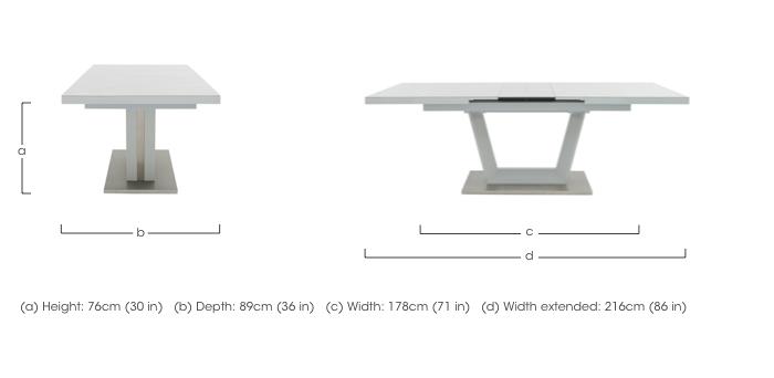 Grigio Large Extending Dining Table in  on Furniture Village