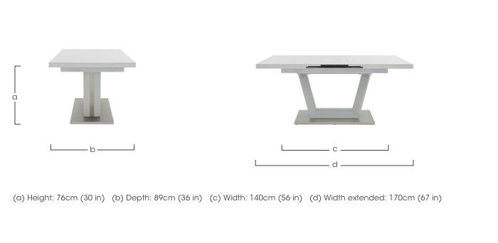 Grigio Small Extending Dining Table in  on Furniture Village