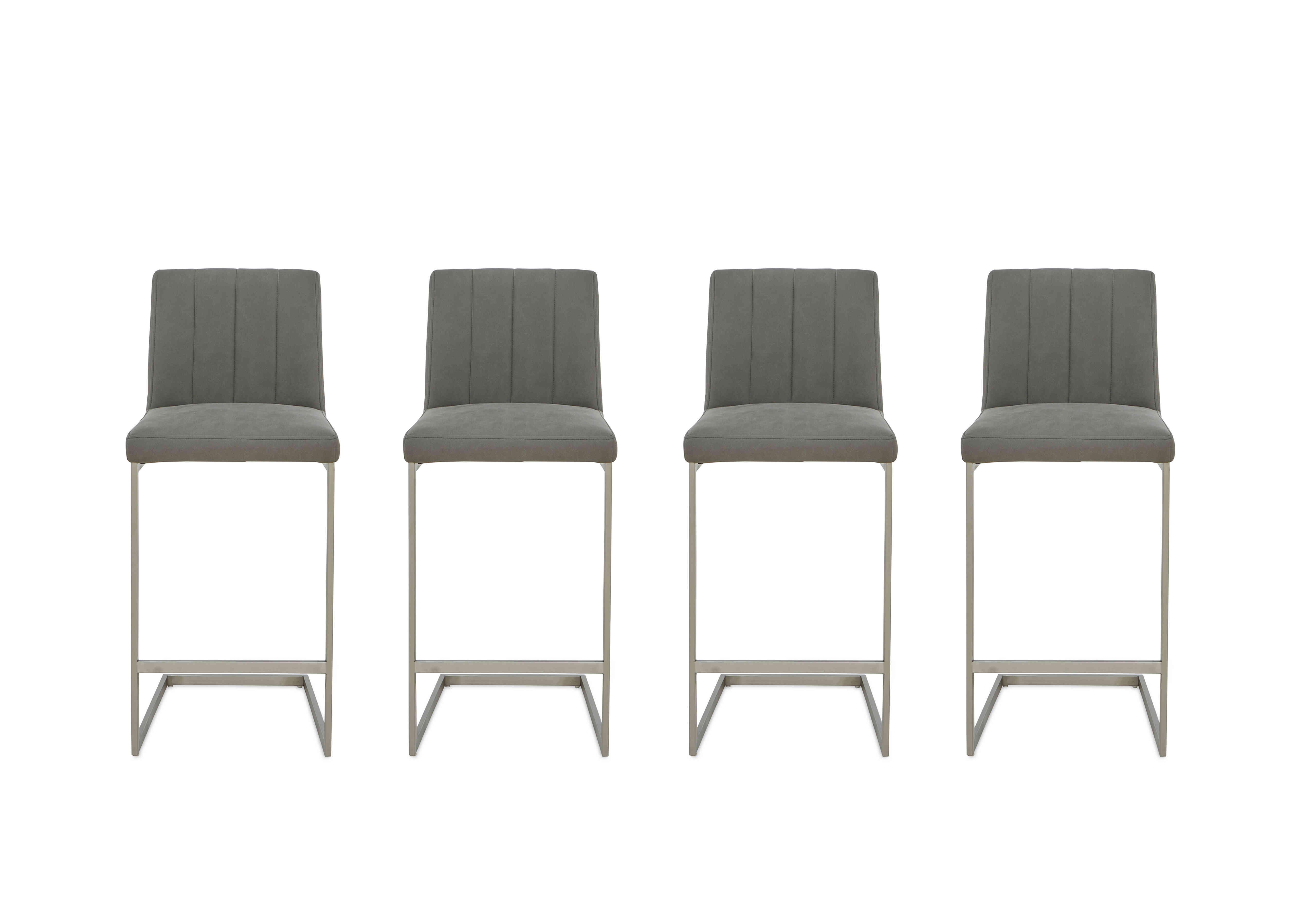 Grigio Set of 4 Fixed Bar Stools in  on Furniture Village