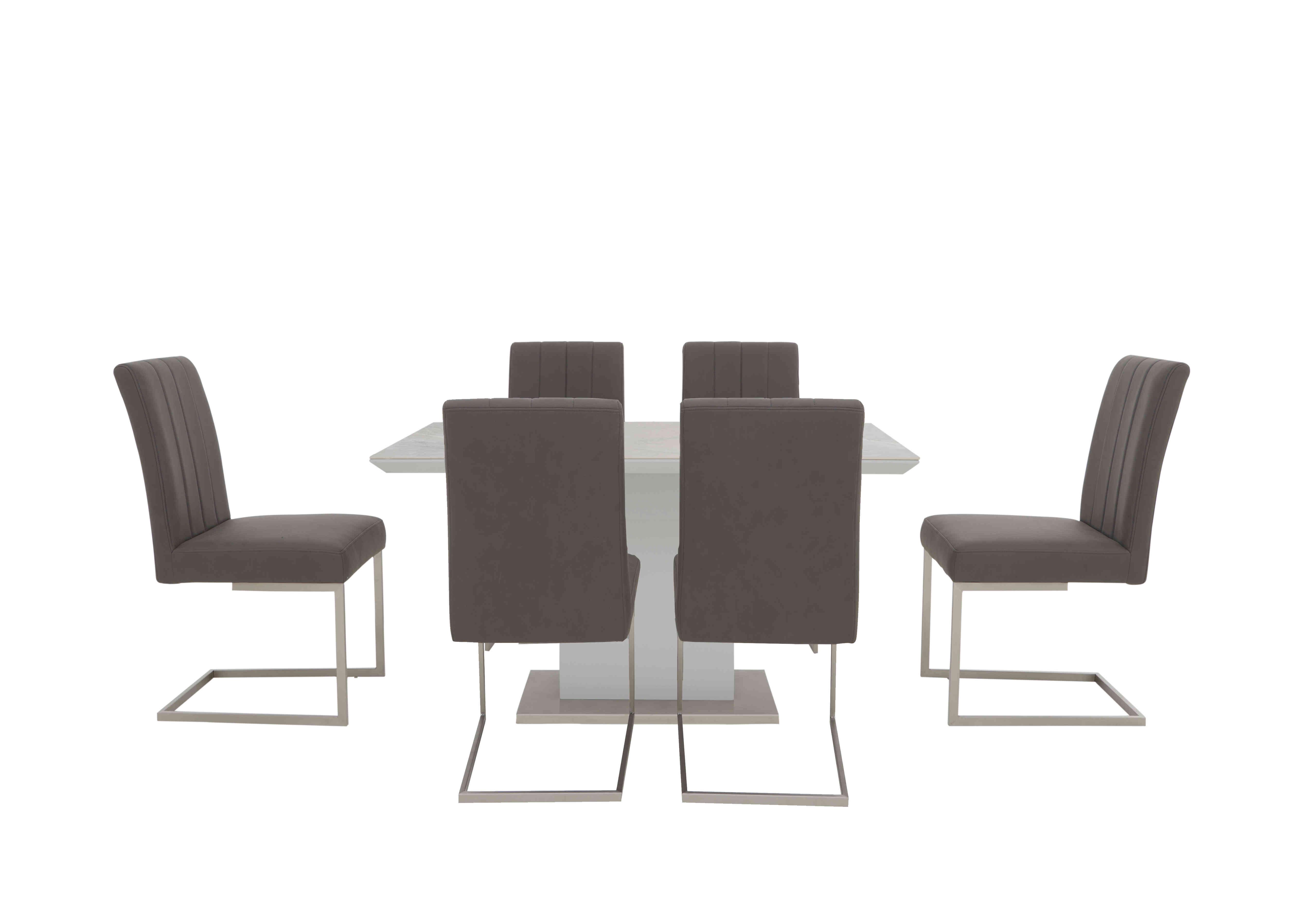 Grigio Fixed Dining Table and 6 Dining Chairs in  on Furniture Village