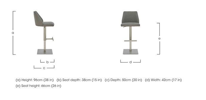 Grigio Swivel Bar Stool in  on Furniture Village
