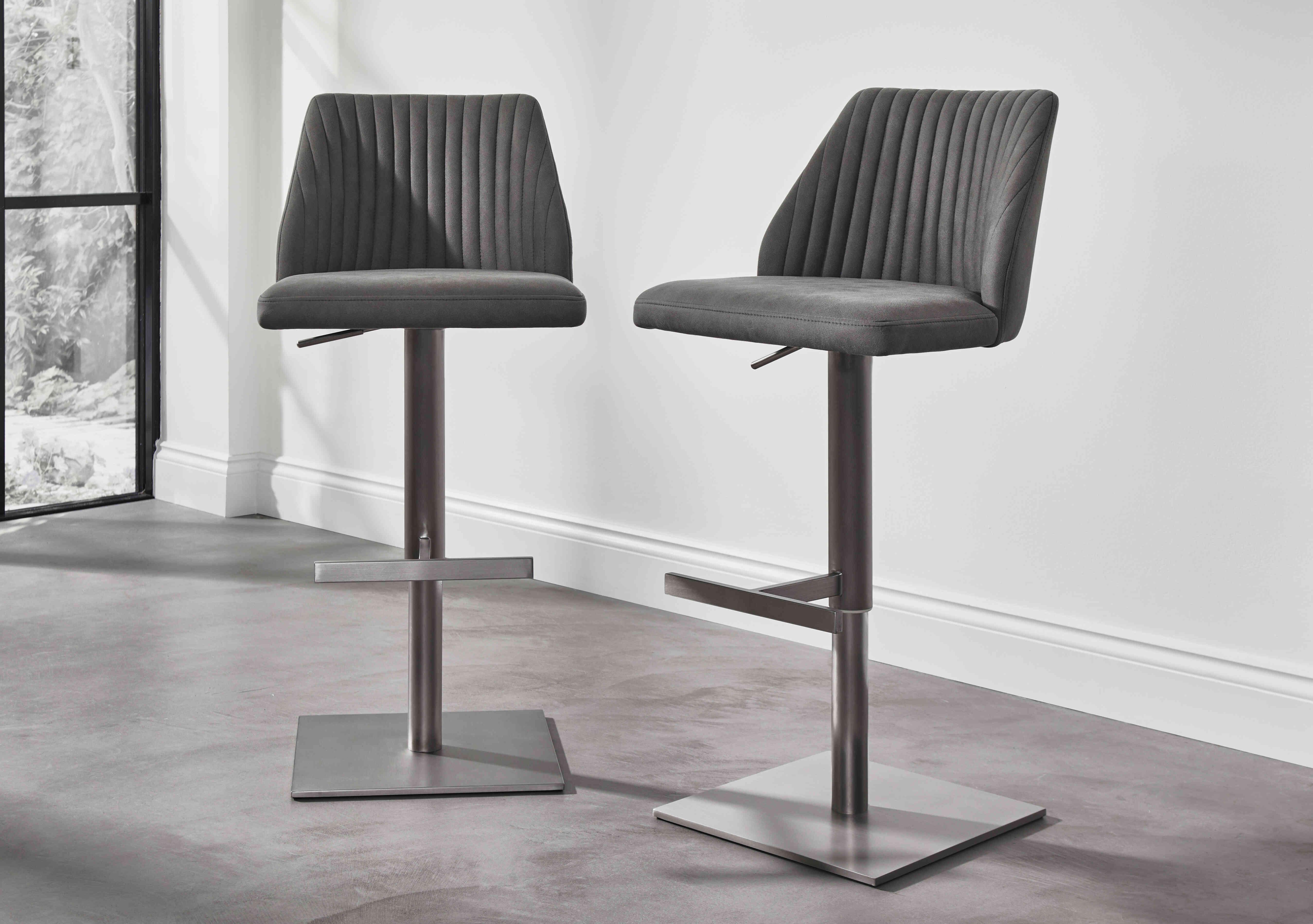 Grigio Swivel Bar Stool in  on Furniture Village