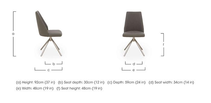 Grigio Set of 6 Swivel Dining Chairs in  on Furniture Village