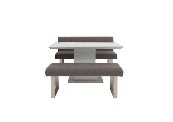 Grigio Fixed Dining Table, High Back Bench and Small Standard