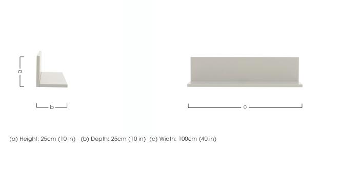 Grigio Wall Shelf in  on Furniture Village
