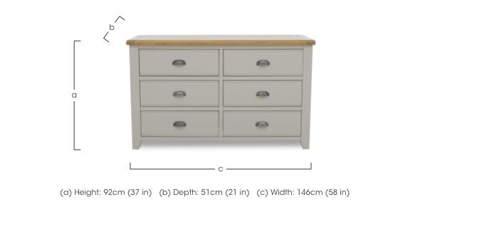 Hartley 6 Drawer Wide Chest in  on Furniture Village
