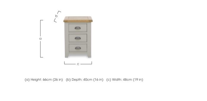 Hartley 3 Drawer Bedside Cabinet in  on Furniture Village