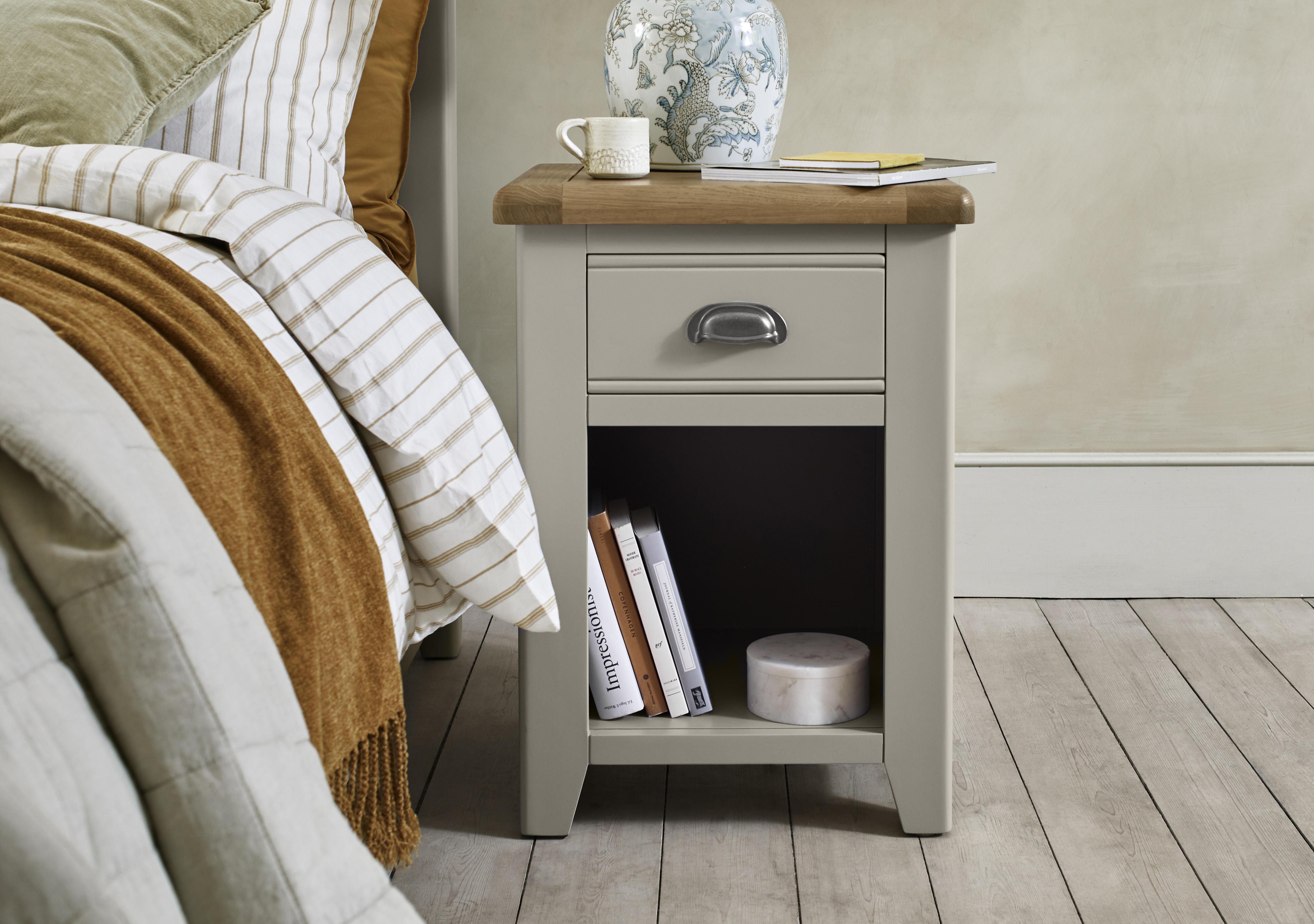 Hartley 1 Drawer Bedside Cabinet in  on Furniture Village