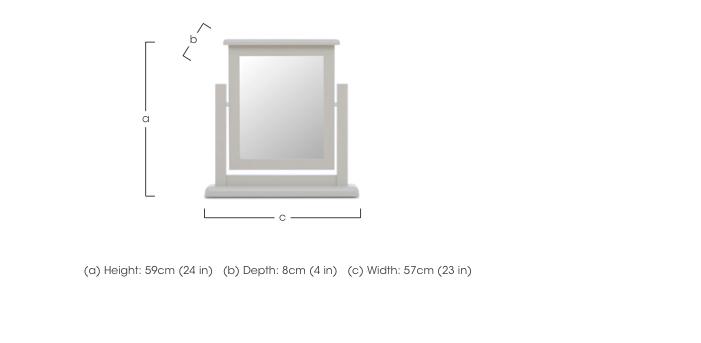Hartley Dressing Table Mirror in  on Furniture Village