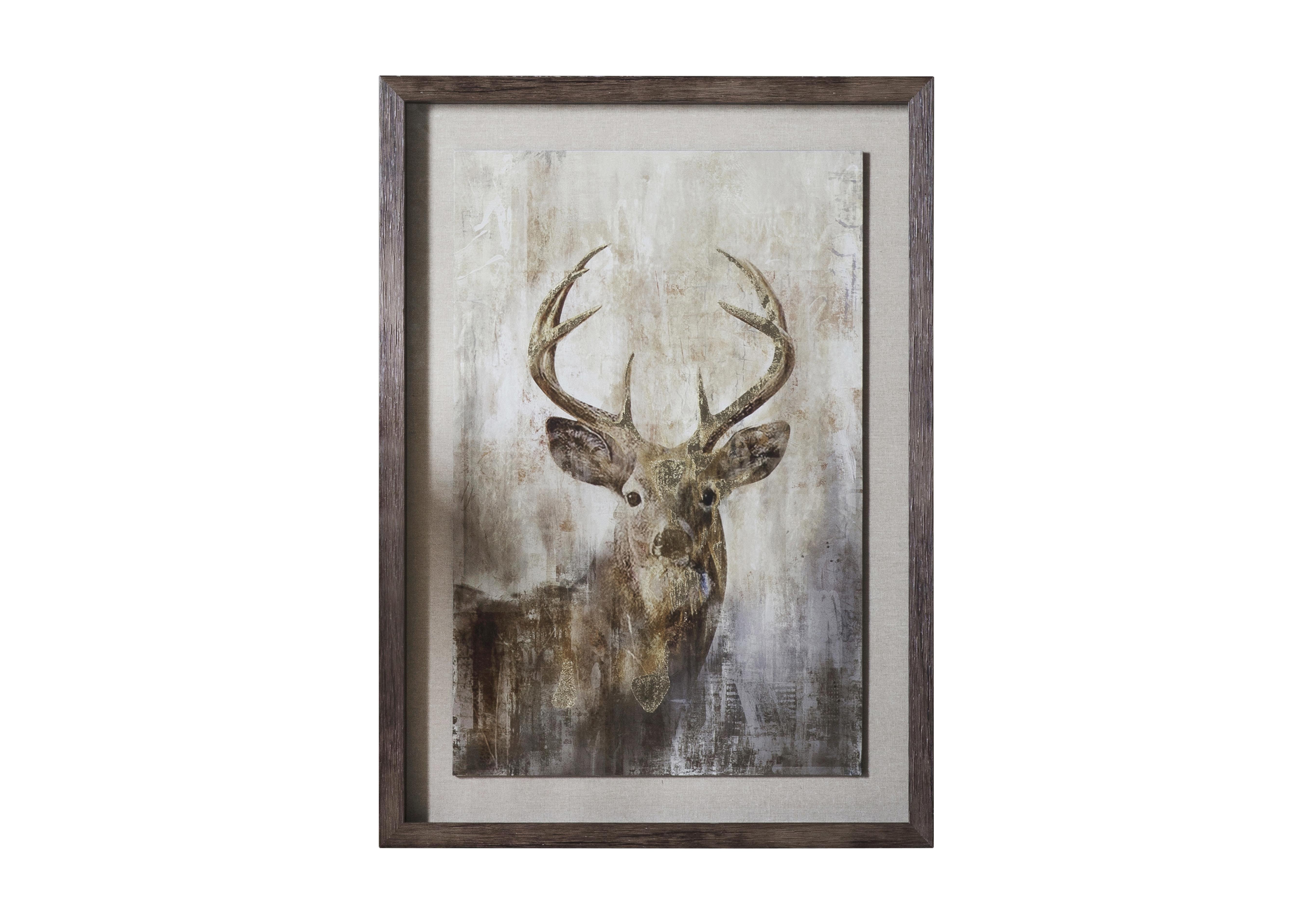 Highland Stag Framed Art in  on Furniture Village