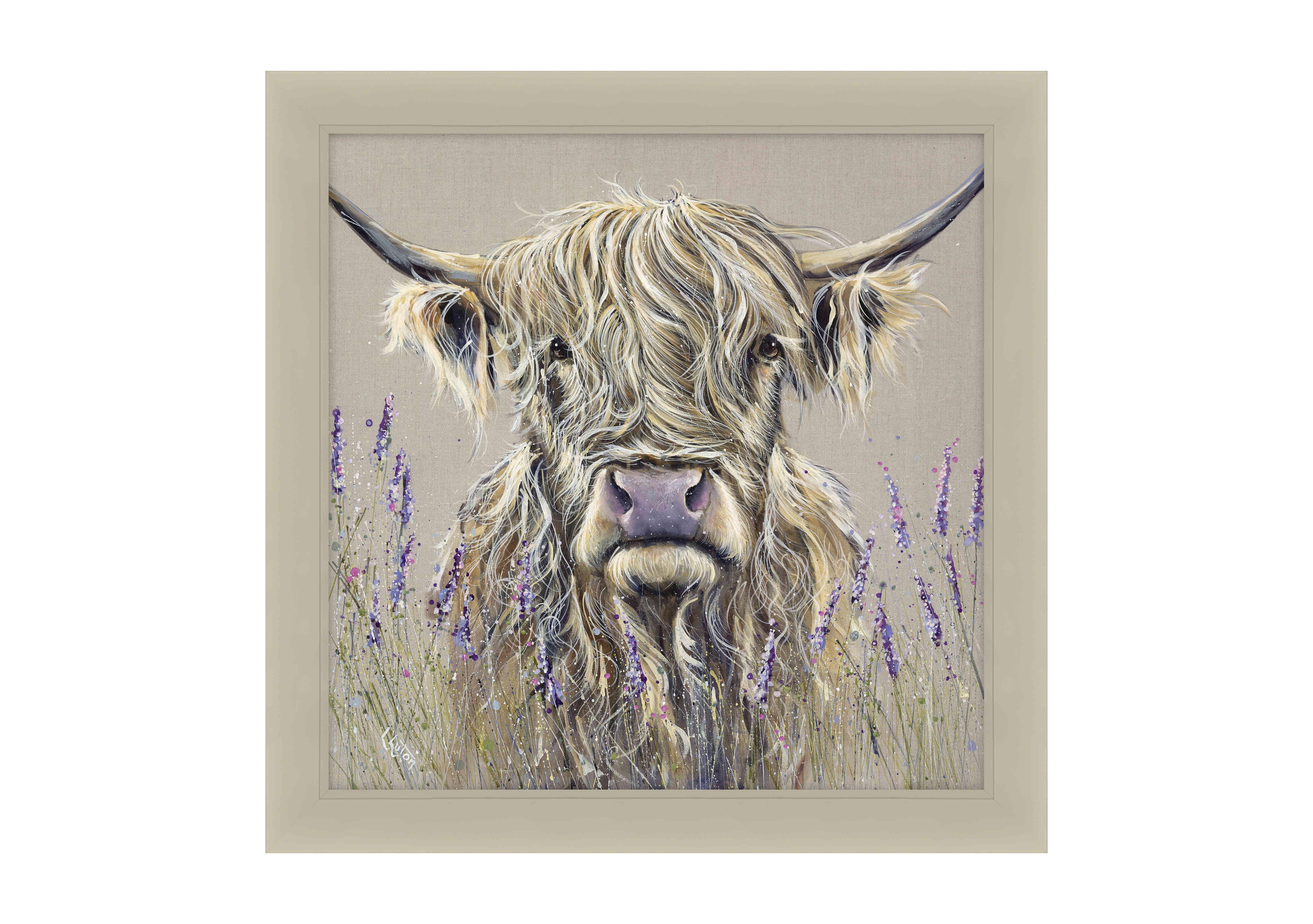 Highland Lavender Framed Picture in  on Furniture Village