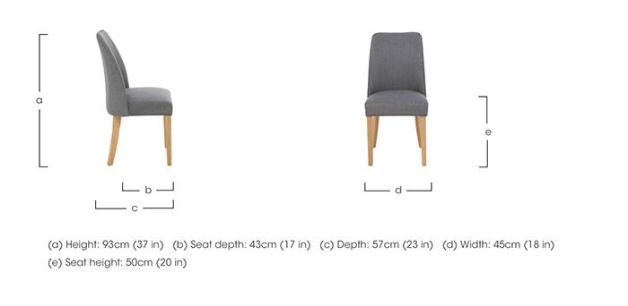 Hamilton Pair of Fabric Dining Chairs in  on Furniture Village