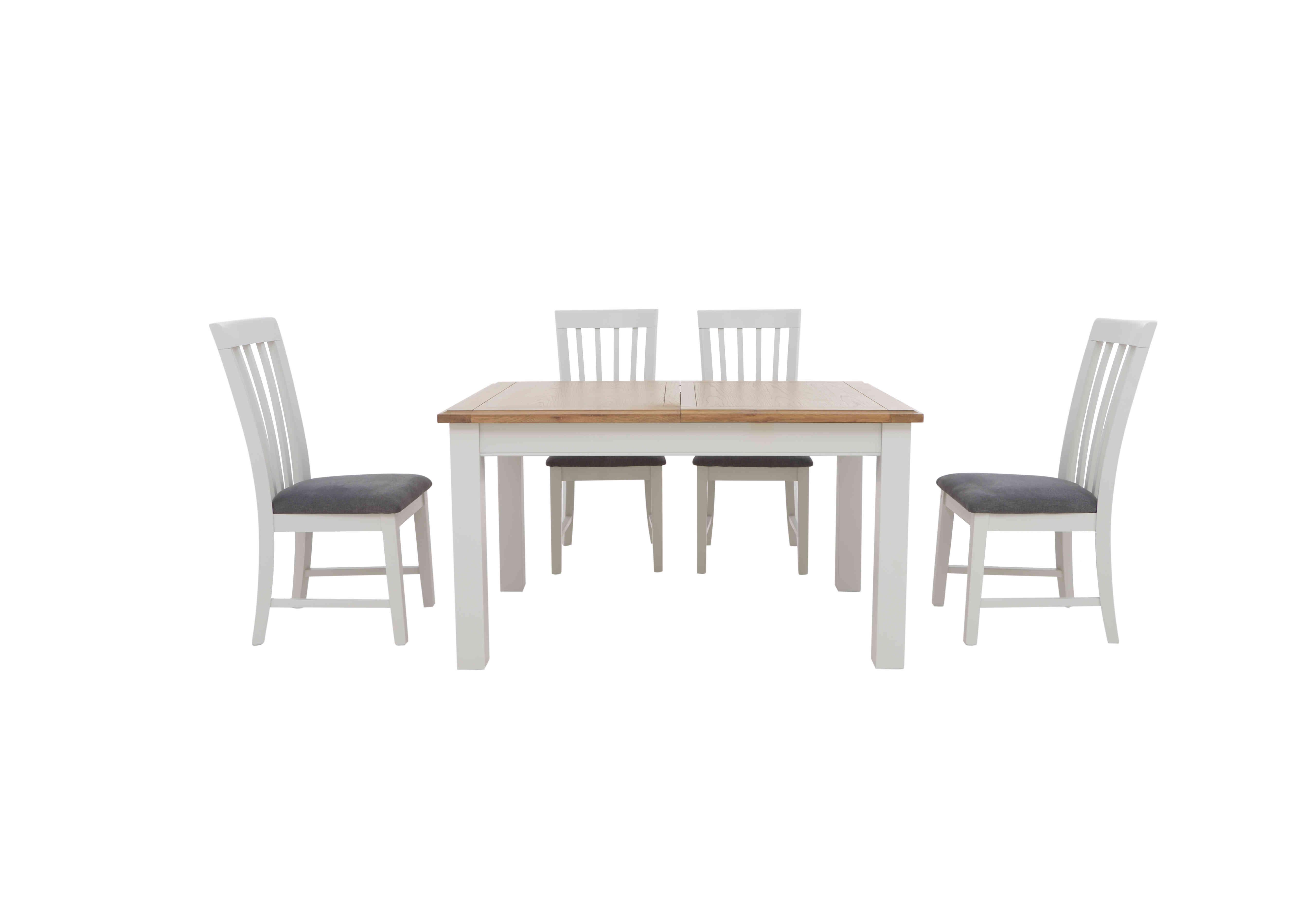 Hamilton Rectangular Extending Dining Table and 4 Wooden Dining Chairs in  on Furniture Village