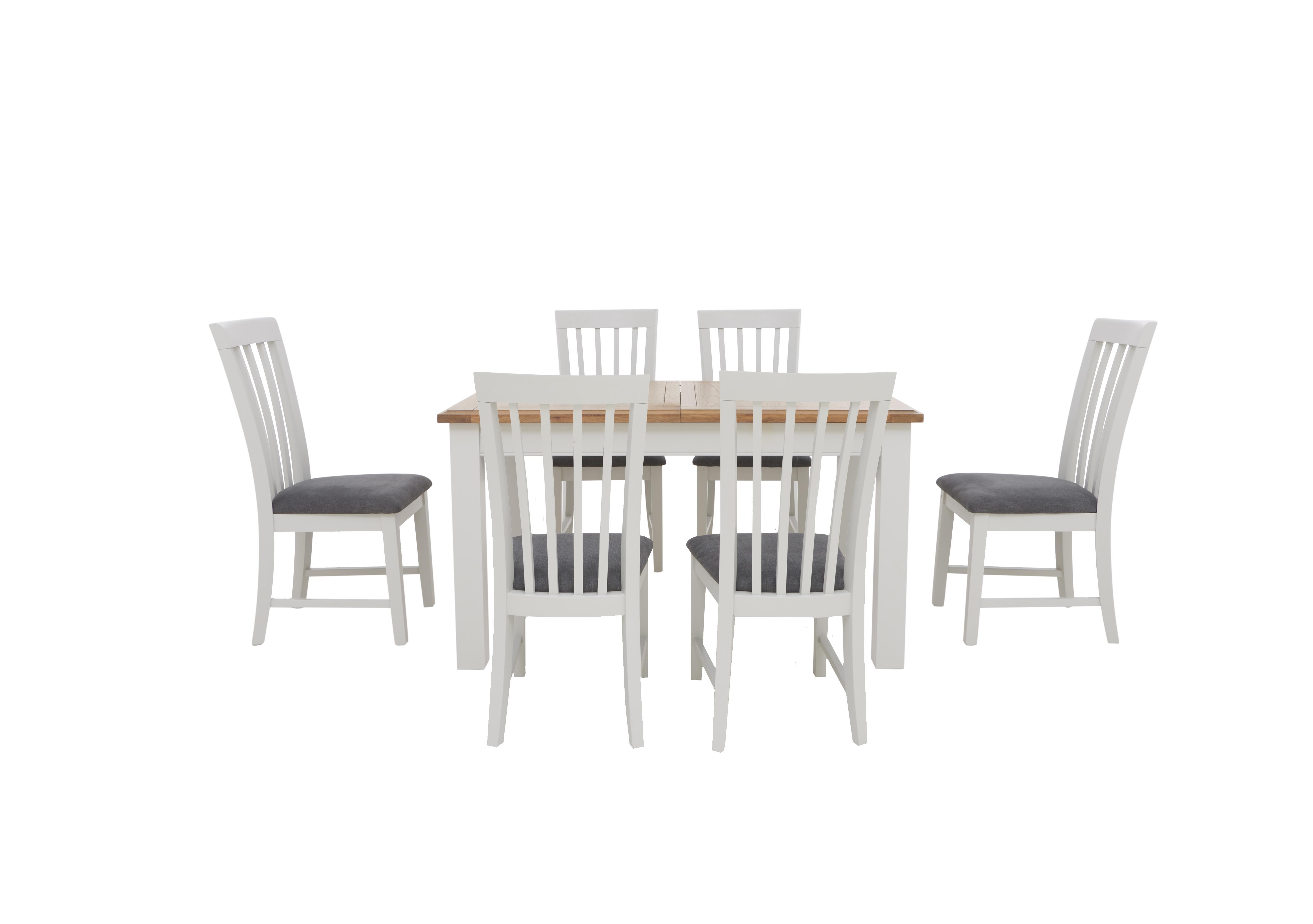Hamilton Rectangular Extending Dining Table and 6 Wooden Dining Chairs in  on Furniture Village