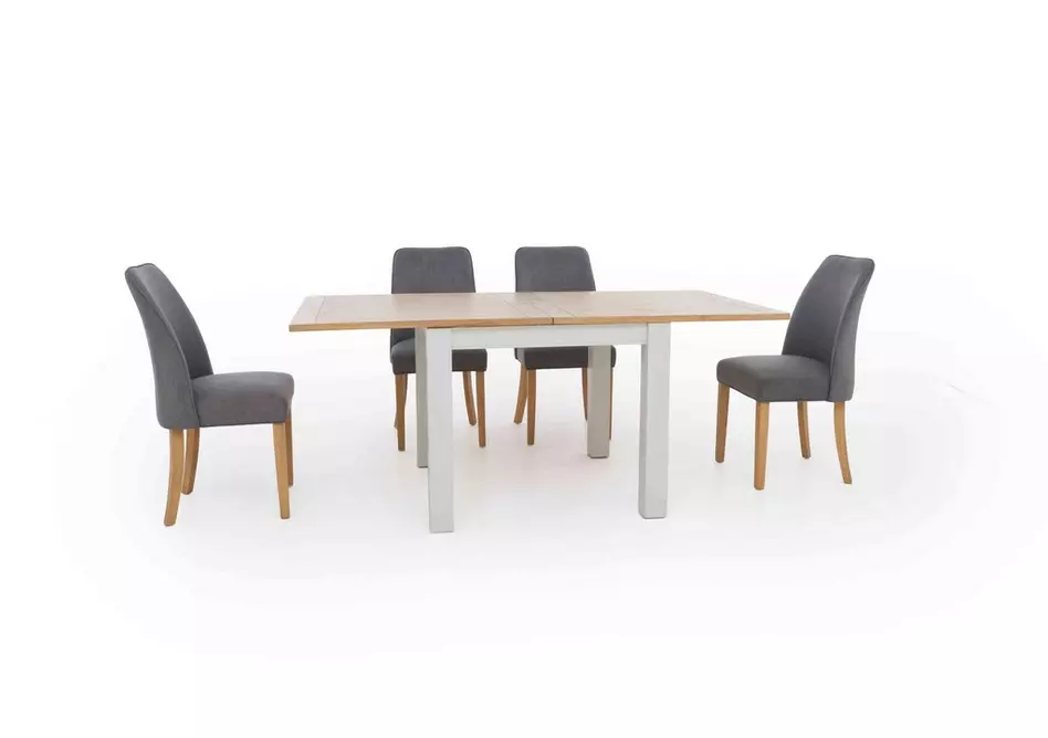 Hamilton Flip Top Dining Table and 4 Fabric Dining Chairs