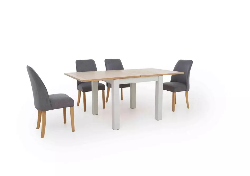 Hamilton Flip Top Dining Table and 4 Fabric Dining Chairs