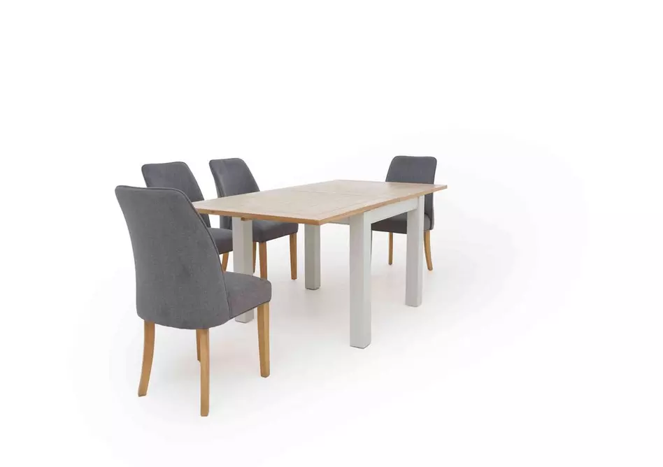 Hamilton Flip Top Dining Table and 4 Fabric Dining Chairs