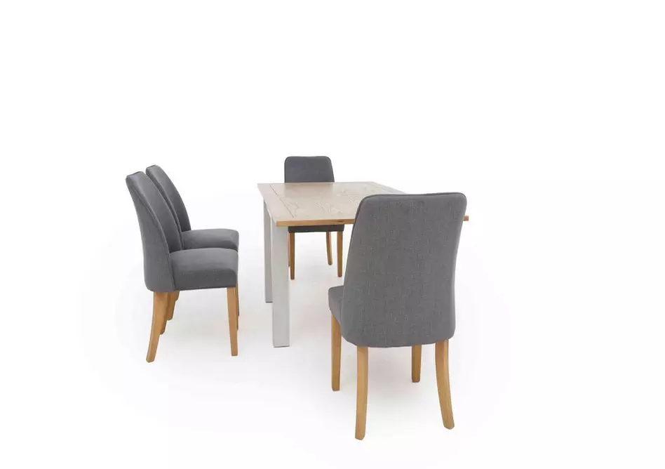 Hamilton Flip Top Dining Table and 4 Fabric Dining Chairs